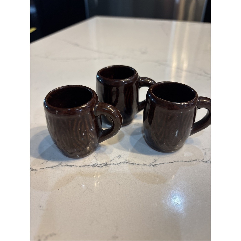 3 - Vintage German Mini Beer Stein Mug Toothpick Holder 2 Inches